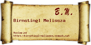 Birnstingl Melissza névjegykártya